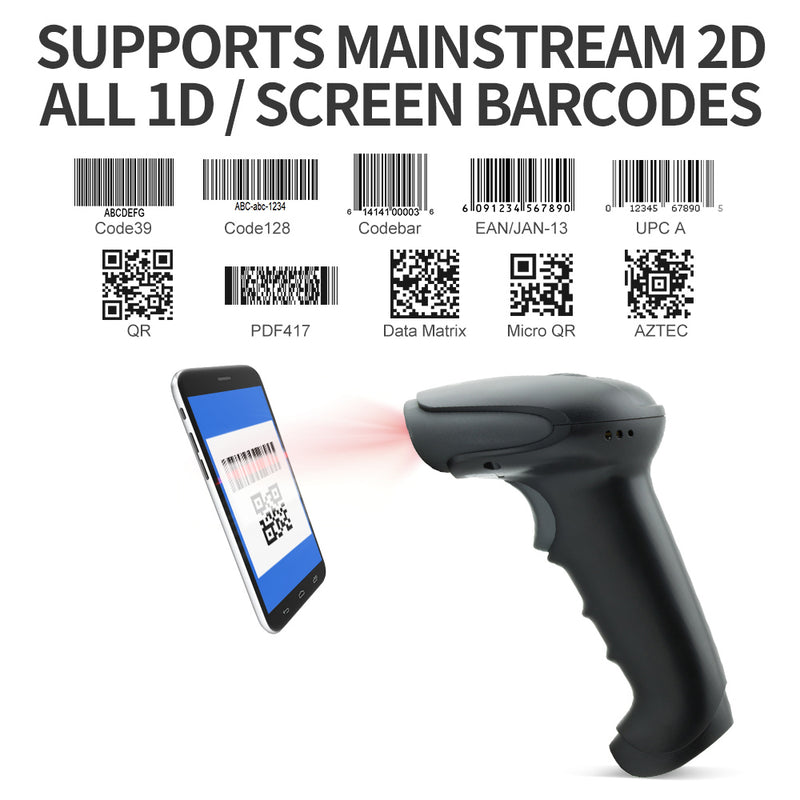 Skaner Dore Wireless 2D për Barcode X-9701C