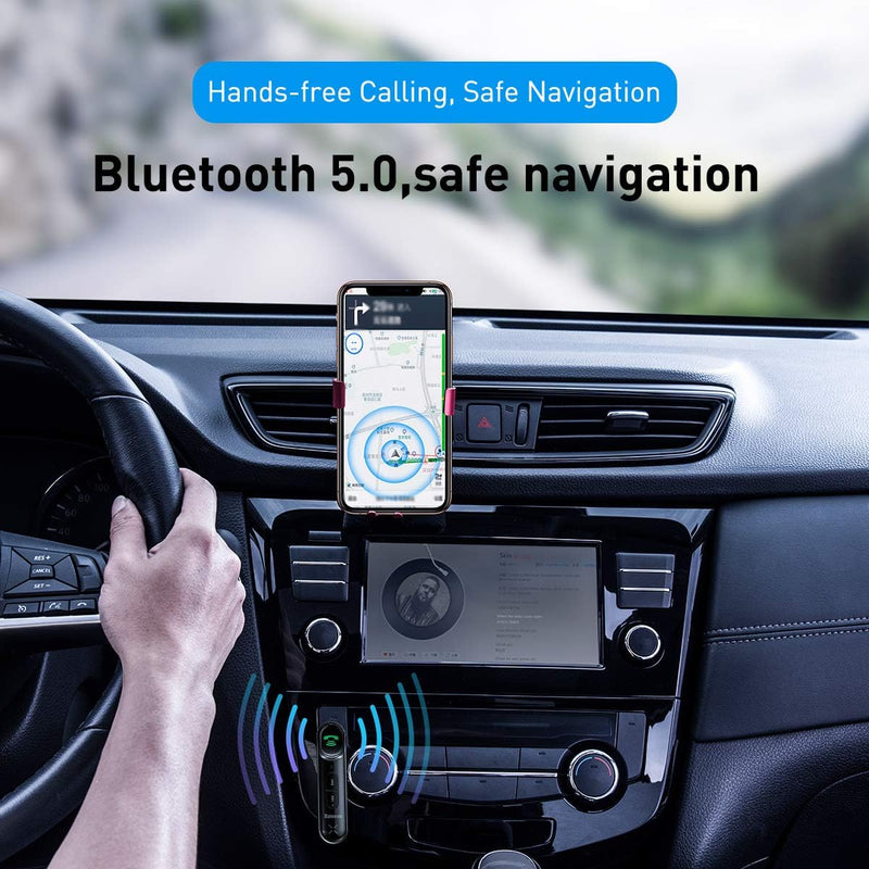 Baseus Type 7 Bluetooth Hands-Free Car Kit me Prizë 3.5mm - Bluetooth 5.0, AUX